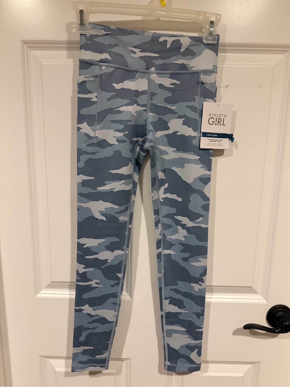 Athleta Girl Limitless High Rise Camo Leggings, Girls Size M (8-10), Ankle